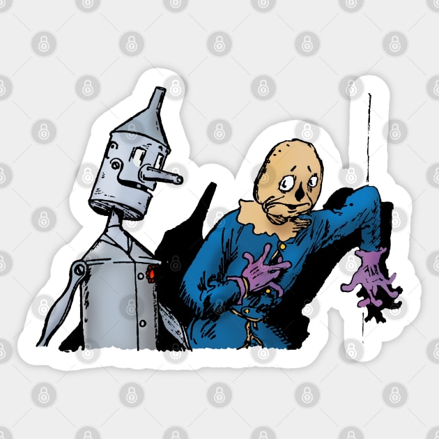 Scarecrow and Tin Man Sticker by MandyE